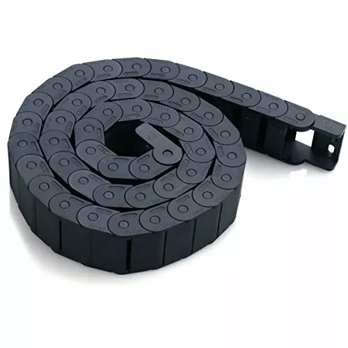 URBEST Black Plastic Flexible Nested Semi Closed Drag Chain Cable Wire Carrier