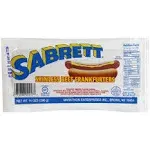 Sabrett Frankfurters, Beef, Skinless - 14 oz