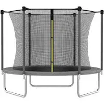 AOTOB 8ft Trampoline for Kids/Adults with Safety Enclosure Net/Ladder