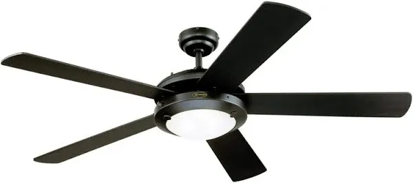 Lighting 7224200 Comet Indoor Ceiling Fan with Light, Matte Black