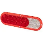 Optronics Fusion LED Combination Trailer Tail Light - 4 Function - Submersible - 14 LEDs - Oblong - Red / Clear Lens