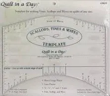 Eleanor Burns Quilt in a Day Scallops, Vines and Waves Ruler Template