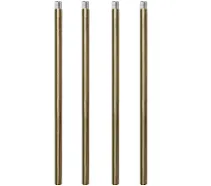 Polished Brass M10 Threaded Extension Rod for Pendant Light, Island Lighting, Chandeliers,Lighting Fixture downrods & Stems,12 Inches