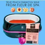 Paraffin Wax Refill by Fleur De Spa - 6lb Infused with Acai, Coconut Oil, Jojoba and Aloe USA Made (True peach)