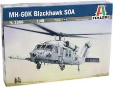 MH-60K Blackhawk SOA Combat Assault Helicopter Elicottero Plastic Kit 1:48 Model