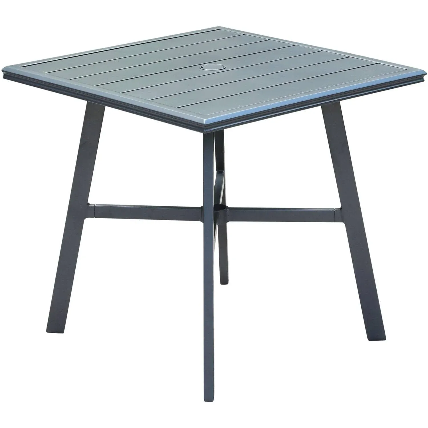 Hanover HANCMDNTBL-30SL All-Weather Commercial-Grade Aluminum 30 in. Square Slat-Top Bistro Table