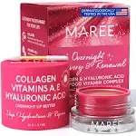 MAREE Lip Mask - Overnight Collagen Lip Scrub with Hyaluronic Acid &amp; Coconut Oil