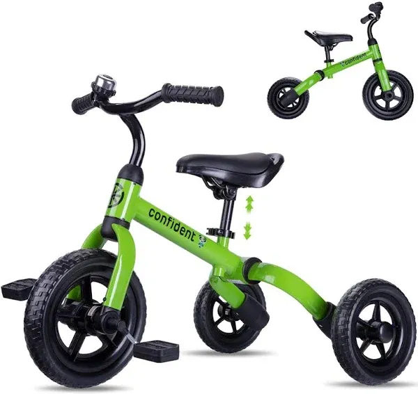 3 in 1 Tricycle for Toddlers Age 2-5 Years Old, Folding Kids Balance Bike with A