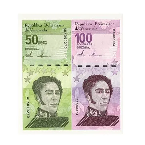 Generic 50-100 Bolivar Digital 2 Pieces Banknote Set