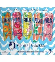 Polar Seltzer 100% Natural Calorie-Free Raspberry Lime Cans - 12-12 Fl. Oz.