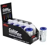 Milton 785TC ColorFit Couplers, T-Style Blue, 1/4" NPT Female, Box of 10