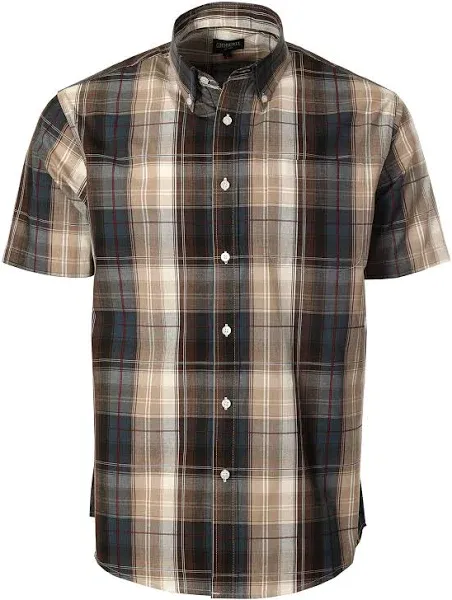 Gioberti Men's Plaid Short Sleeve Shirt