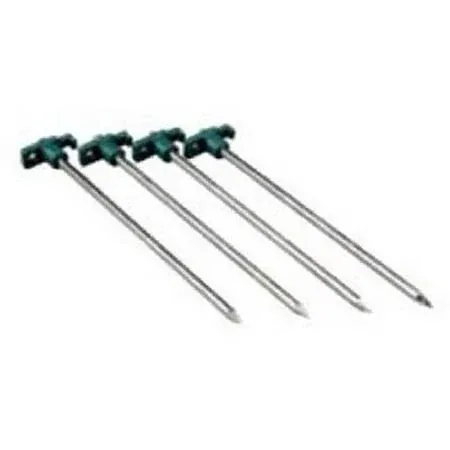 2000016444 10" Heavy Duty Plated Steel Tent Peg - 4 Pack | LA2498805