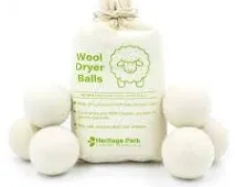 Heritage Park Wool Dryer Balls - White / 6-Pack