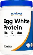 Nutricost Egg White Protein Powder 8oz