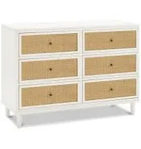 Million Dollar Baby - Namesake Marin with Cane 6 Drawer Assembled Dresser, Honey | Honey Cane