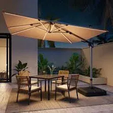 Lausaint Home 11ft Outdoor Large Cantilever Patio Umbrella