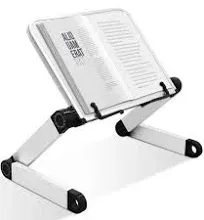 Book Stand Multifunctiona<wbr/>l Adjustable Laptop Stand Book Holder Tray with Clip...