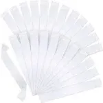 Sparkle and Bash 24 Pack Blank White Satin Sashes Bulk for Pageants, Bachelorette Party, Prom (4 x 33 Inches)