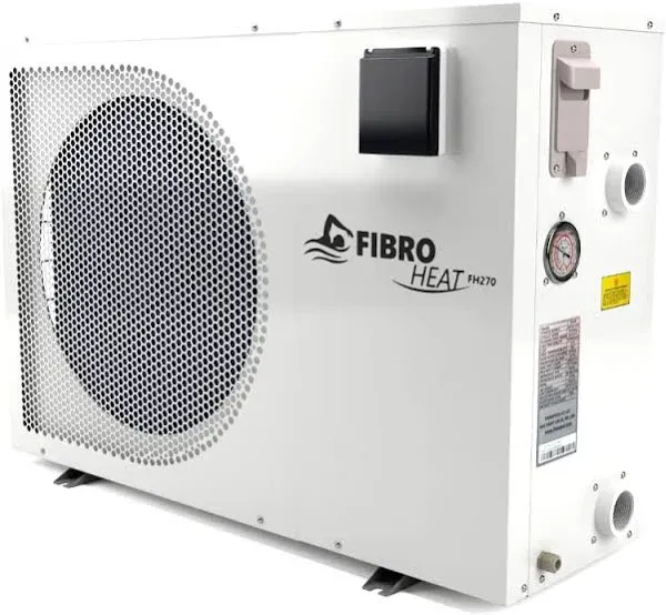 FibroPool Swimming Pool Heat Pump - FH270 70,000 BTU - for Above and In Ground Pools and Spas - High Efficiency, All Electric Heater - No Natural Gas or Propane Needed