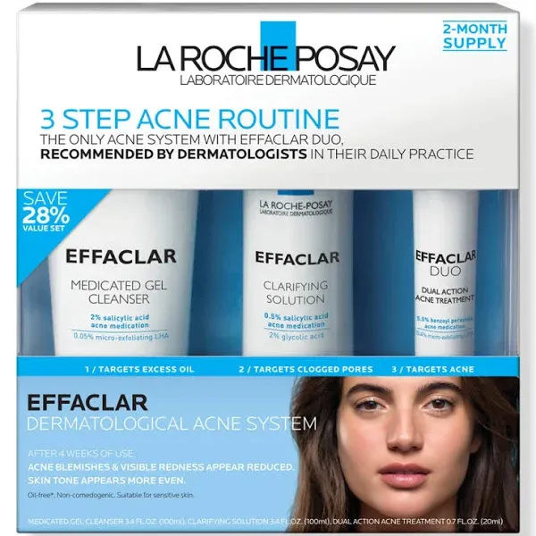 La Roche Posay Effaclar 3 Step Acne Treatment System