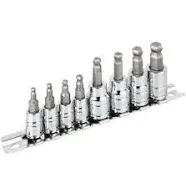 Powerbuilt 642403 Metric Wobble Ball Hex Bit Set, 8-Piece