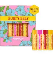 Burt’s Bees 4 Lip Balm Beeswax,Vanill<wbr/>a Bean,Cucumber Mint,Coconut &amp;Pear Gift Set