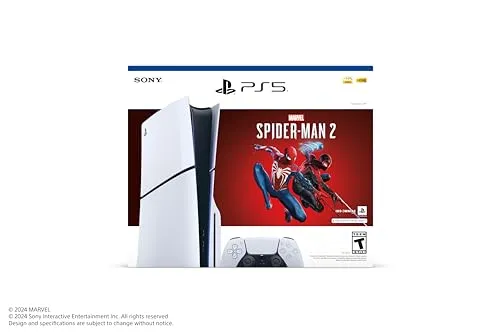 "Sony PlayStation 5 Console - Marvel's Spider-Man 2 Bundle - Game Pad, MoveWhite - AMD Custom AMD RDNA 2 - Blu-ray Disc Player - 1TB HDD - Gigabit Ethernet - Bluetooth - Wireless LAN - HDMI - USB - Octa-core (8 Core)"