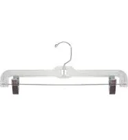 NAHANCO 600RCLHHU Heavy Weight Plastic Skirt/Pant Hangers with Long Hook and Chrome