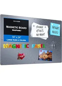 Diamond Life Magnetic Board - Memo & Vision Board for Home, School & Office - Magnet Board for Kids - Pre-drilled Mounting Screws Included (Stainless Steel 24"x36")