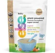 Else Nutrition Plant Based Super Cereal Organic Stage 1 Baby Food, Vanilla, 6 Pack