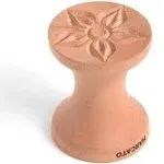 Durable Double Corzetto Wood Pasta Stamp Two sided stamp includes Star &amp; Flower