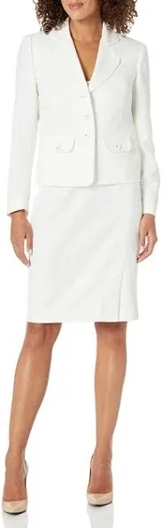 Le Suit Women's Plus Size Jacket/Skirt Suit