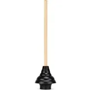 SteadMax XTS-65-PRO Heavy Duty Toilet Plunger, Commercial Grade, Powerful Double Thrust Force Rubber Cup with Wood Handle, for Clogged Bathroom, Shower, and Kitchen, 2 Pack (22" x 5.75")