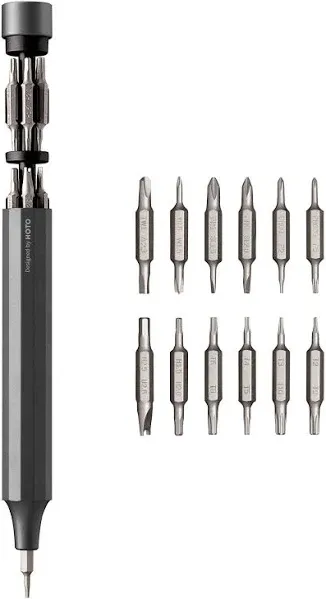 HOTO Precision Screwdriver Sets, 24-in-1 Manual Screwdriver Pen - GREY