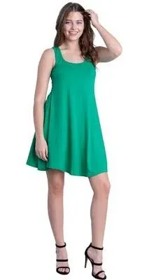 24seven Comfort Apparel Sleeveless A Line Fit and Flare Skater Dress