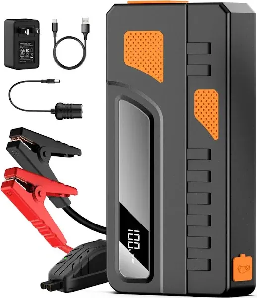 BooKoo Portable Power Bank 20,000mAh with AC Outlet and Car Jump Starter, Portable Laptop Charger with LED Light, 2 USB-A Ports, 1 DC Port for