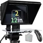 ILOKNZI i2/12-inch All-Metal Lift-Up Teleprompter | fits 12.9-inch Tablets with 9-Inch Width | with Premium Tempered Optical Glass | Supports Webcam