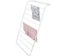 Leaning Steel Clothes Drying Rack, White