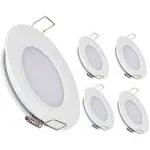 RV Boat Recessed Ceiling Light 4 Pack Super Slim LED Panel Light DC 12V 3W Fu...