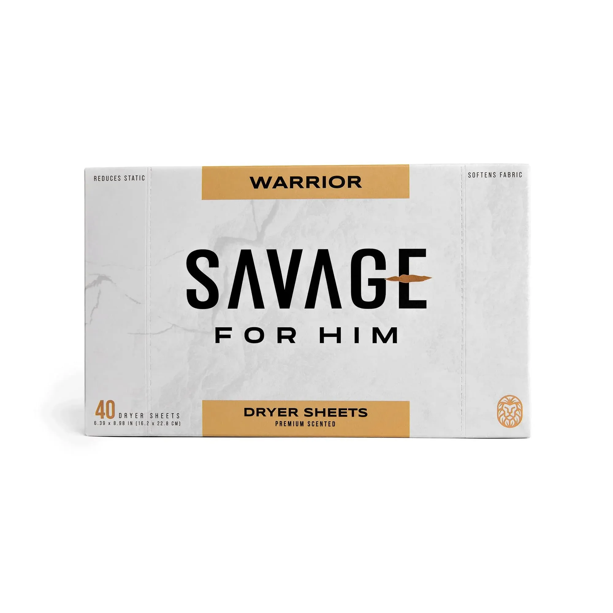 Savage for Him - Warrior Laundry Dryer Sheets - 3 Boxes Of 40 Sheets Each