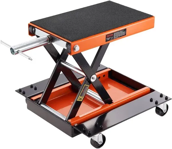 VEVOR Motorcycle Lift, 1100 LBS Motorcycle Lift ATV Scissor Lift Jack with Dolly