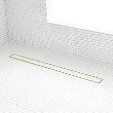 Signature Hardware ZA3-T01-40-PB-<wbr/>C Cohen Linear Tile-In Shower Drain With Drain