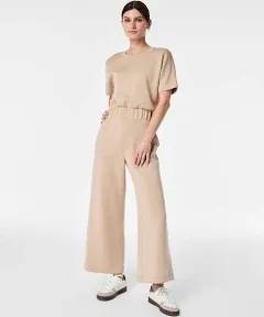 Jumpsuits for Women Casual Short Sleeve Cropped Wide Leg Pants Summer Loose One Piece Romper Jumpers Outfits