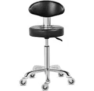 Swivel Stool Chair Adjustable Height,Heavy Duty Hydraulic Rolling Metal Coffee