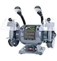 GENESIS Bench Grinder W/Lights Flexible Lights+Eye Shield Adjustable-Too<wbr/>l Rest