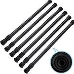 Cupboard Bars Tension Rods, 6 Pack Spring Tensions Rods Steel Adjustable Tension Curtain Rod Shower Rod Closet Rod Window Rods ( 11.8-20 Inches )