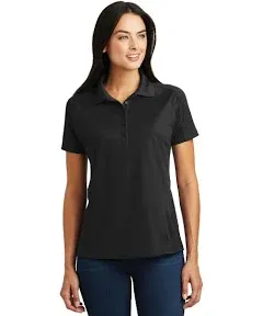 Sport-Tek L474 Ladies Dri-Mesh Pro Polo - Black