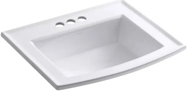 Kohler Archer Self Rimming Bathroom Sink with 4 in. Centers, White