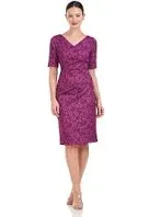 JS Collections Gianna Knee-Length Dress, 2 / Purple